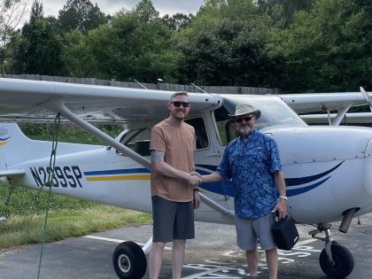 Rob is a Private Pilot! Great job Rob and Instructor Corina!