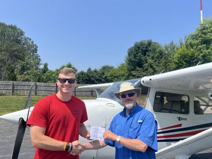 Congrats to Charlie for passing his check-ride!!