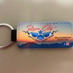 Race City Leather Keychain