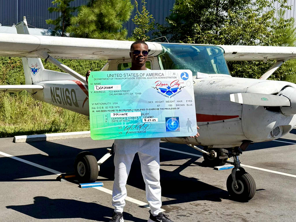 The sky has always called to him, and through countless hours of ground school, flight time, and dedicated study, he has answered that call. His journey, marked by early morning lessons and late-night studying of regulations and flight plans, culminated in the successful completion of his checkride. With his private pilot license now in hand, Donavan is officially cleared for takeoff on a new chapter of adventure. He has not only gained the privilege to fly with friends and family, but he's also earned a lifetime membership in the exclusive and rewarding community of pilots. This achievement is a testament to his perseverance and a true demonstration of his passion for aviation. Congratulations, Donavan! The world is now in your hands, and the sky is truly the limit.