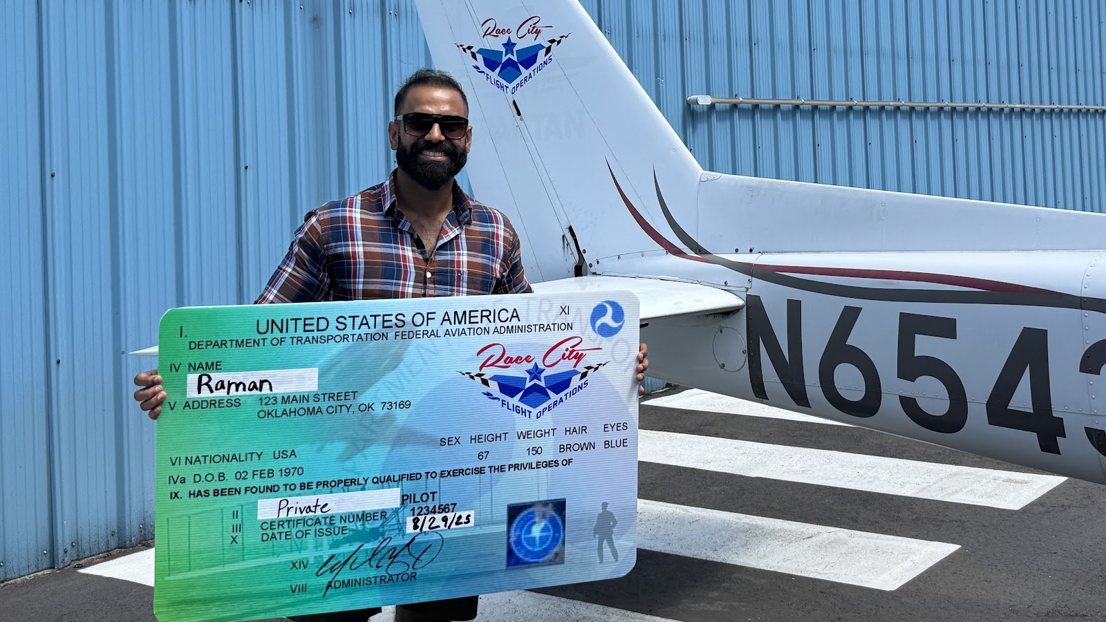 From the moment he first stepped into a cockpit, Raman's ambition has been as boundless as the sky. His journey was a testament to his dedication, a path filled with countless hours of ground school, rigorous flight training, and unwavering determination. He navigated complex regulations and mastered intricate maneuvers, all to achieve his dream. Today, that dream took flight. This incredible milestone isn't just about earning a license; it's a testament to his passion for aviation. Congratulations, Raman, on this monumental achievement! The skies are now yours to command.