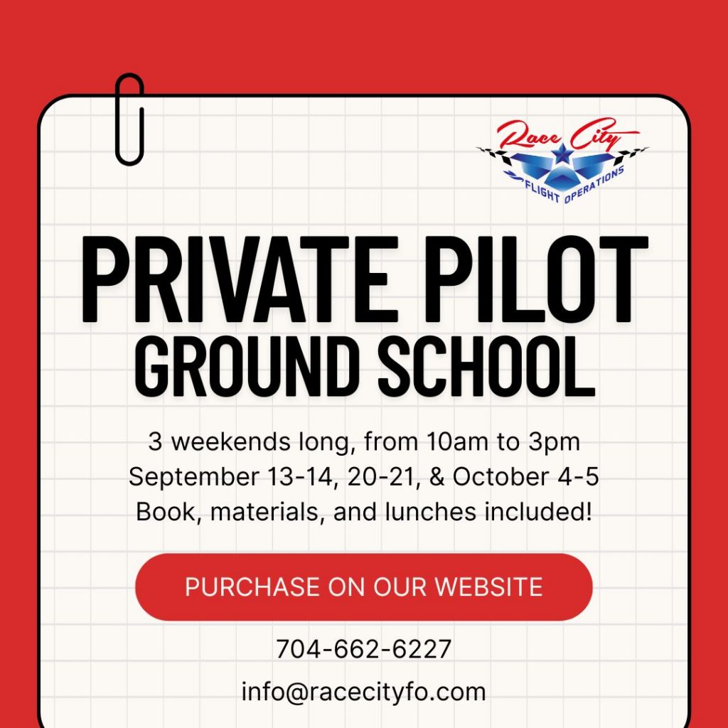 Don't forget our next session of Private Pilot Ground School is coming up!