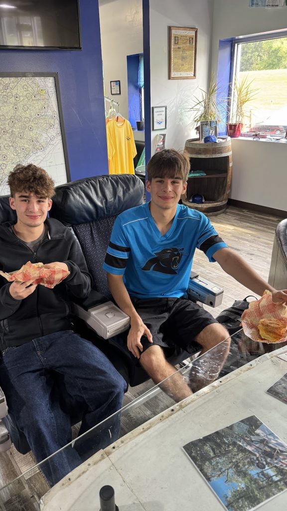 Our German friends got to enjoy some local favorites at Bojangles!