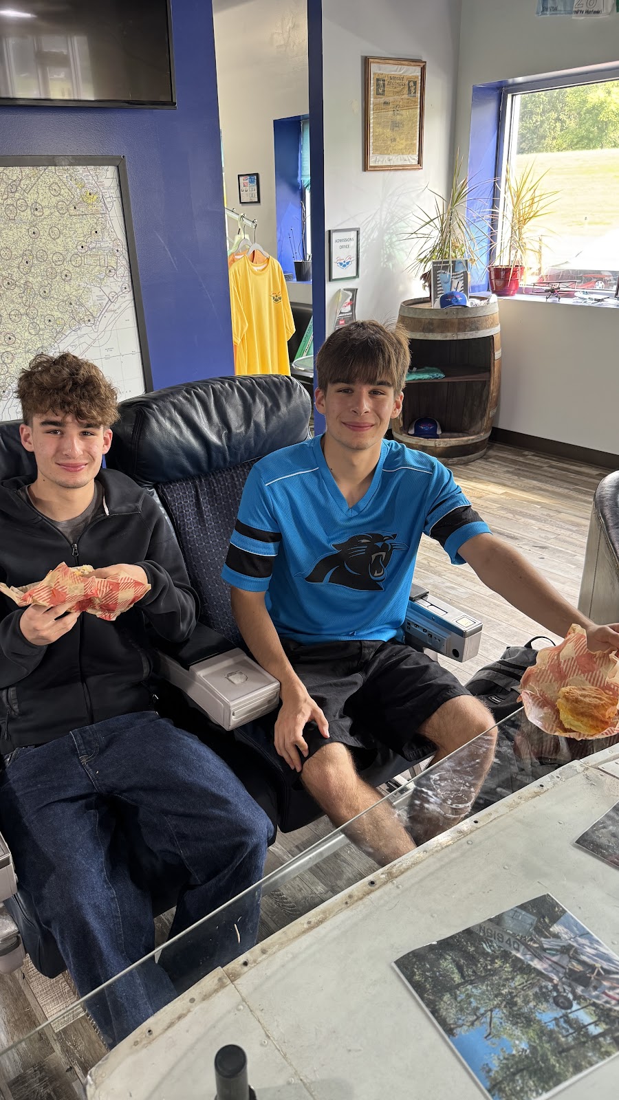 Our German friends got to enjoy some local favorites at Bojangles!