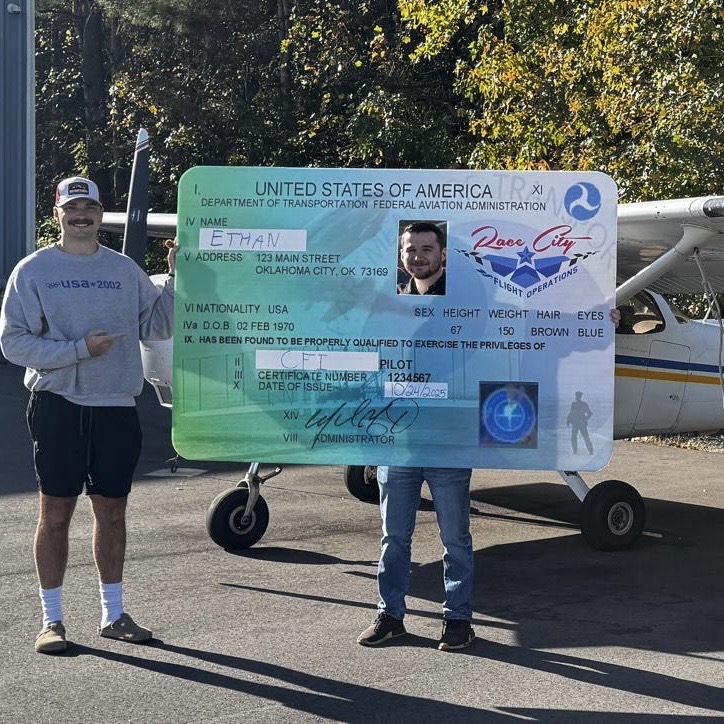 Need an instructor? Ethan is your guy! He is officially the world's newest instructor!