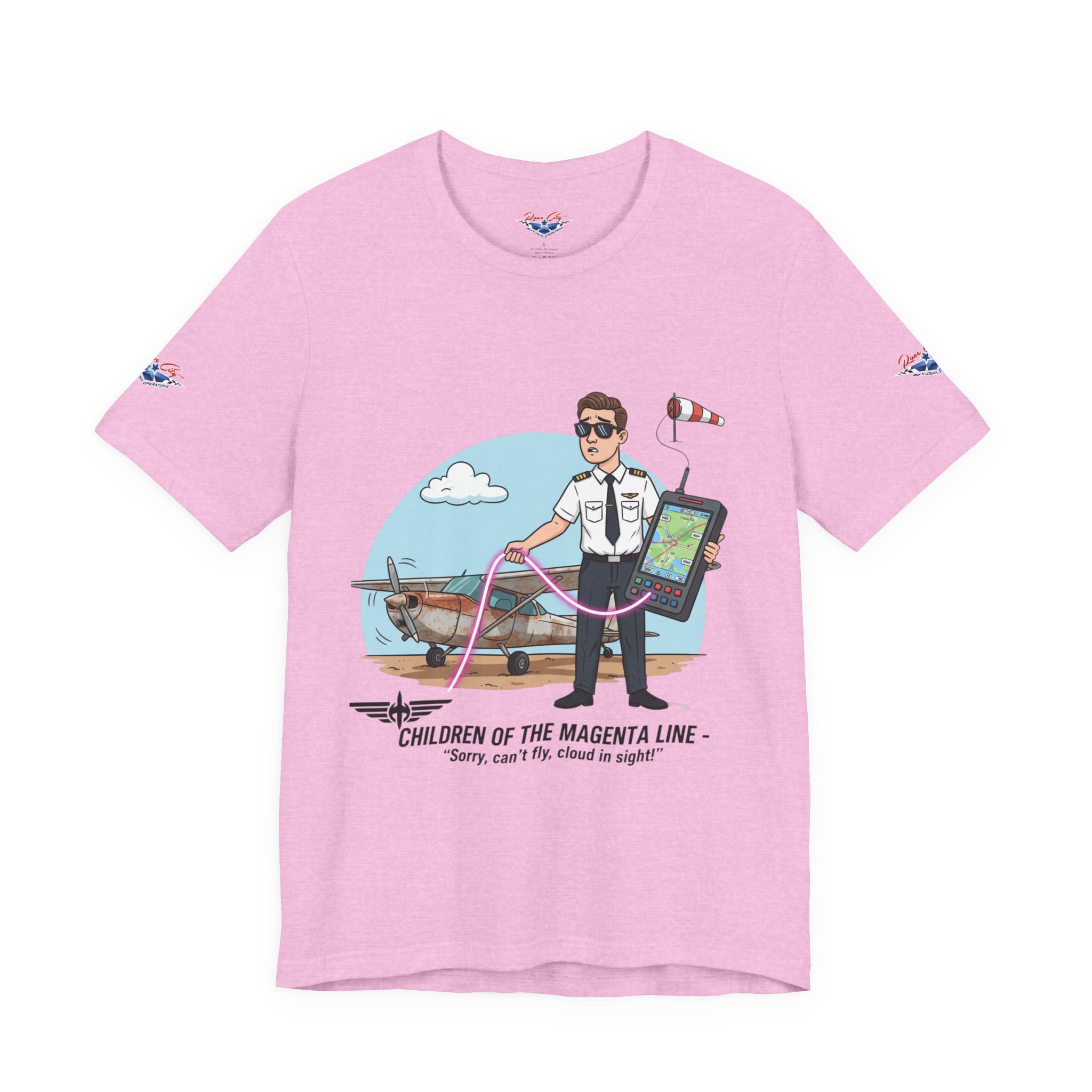 14318835169489055949_2048-2.jpeg Children of the Magenta Line T-Shirt — "Sorry, can't fly, cloud in sight!" - Image 1