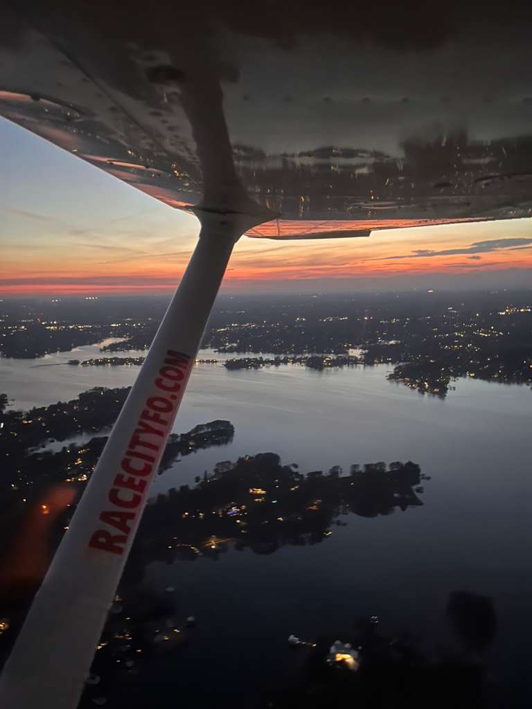 From the air, there's nothing like lake norman at night