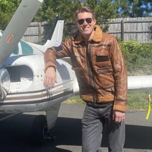 Bought the jacket. Now I just need to figure out how to fly the plane. Buy the jacket today on our website, or in person for $230!